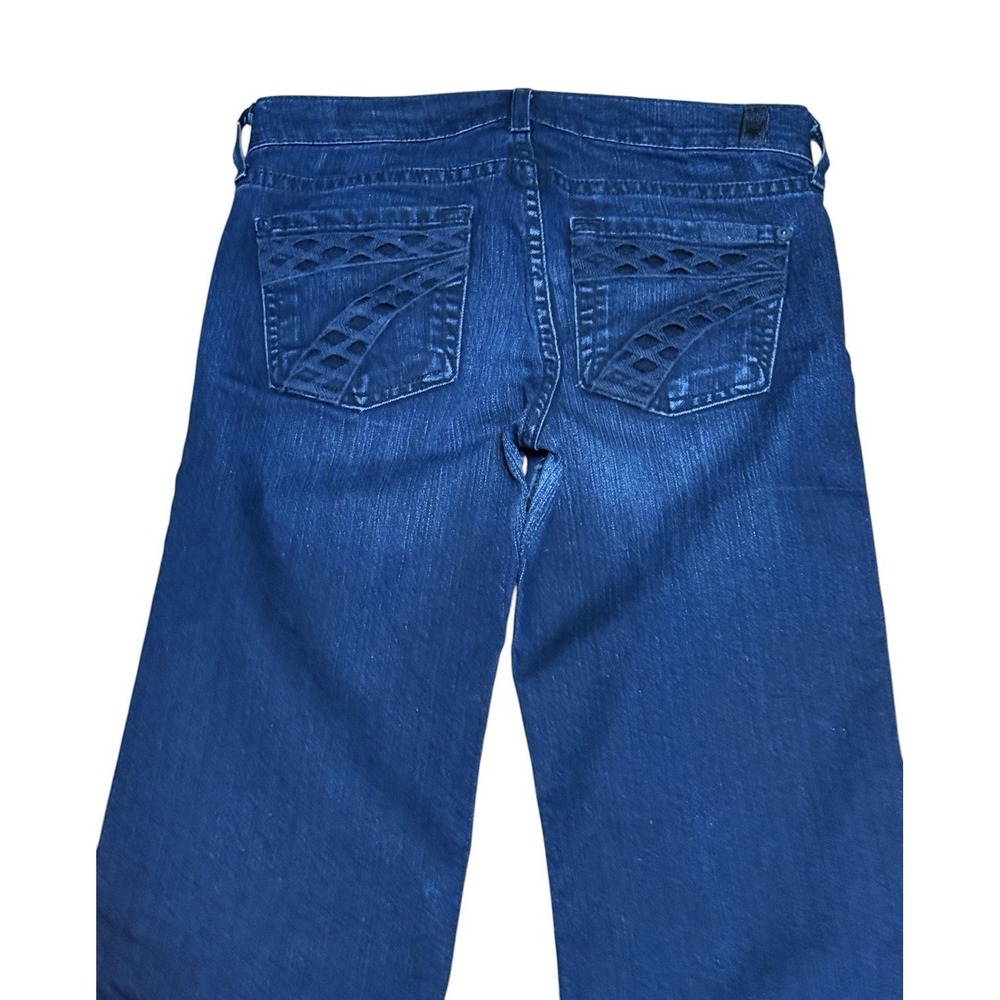 7 For All Mankind Dojo Jeans Women's Size 25 Flare Low Rise Denim Dark Wash